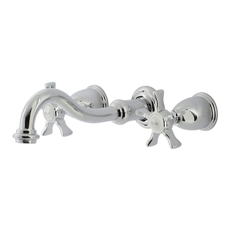 Kingston Brass KS3121NX Two-Handle Wall Mount Bathroom Faucet, Polished Chrome KS3121NX